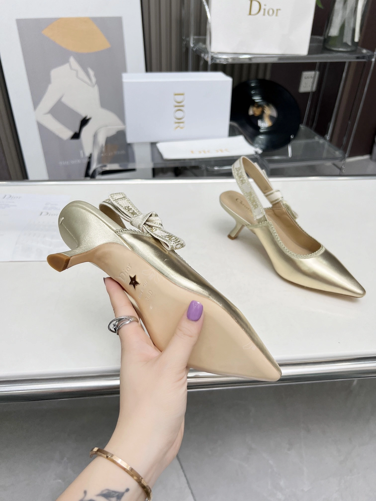COCO-- 4ior KCV163LAL_S71K sheepskin Heel height： 6.5CM item:D-X000J1727